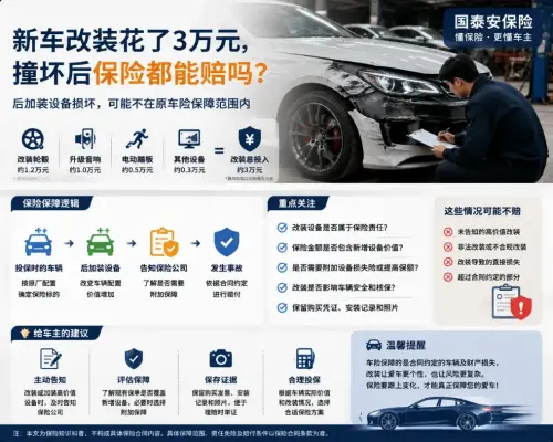新车又花3万元改轮毂和音响，撞坏以后才发现：装在车上的东西，不一定都按原车算
